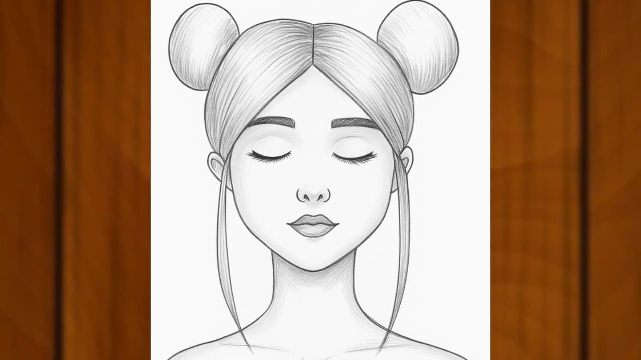 Aesthetic Girl Sketch | Easy Pencil Drawing | Easy Sketch for Beginners | Aesthetic Art