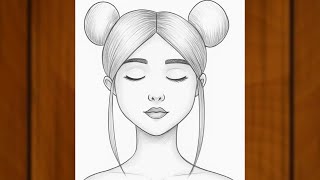 Aesthetic Girl Sketch | Easy Pencil Drawing | Easy Sketch for Beginners | Aesthetic Art screenshot 5