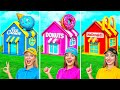 One Colored House Challenge | McDonald’s vs Ice Cream vs Donuts by Super Hyper DO