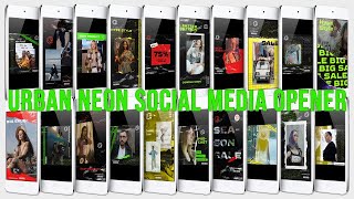 Urban Neon Social Media Opener After Effects Templates