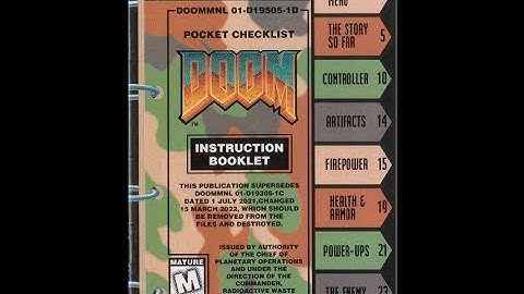 Doom (1993 video game) - Game Manual (SNES) (Instruction Booklet)
