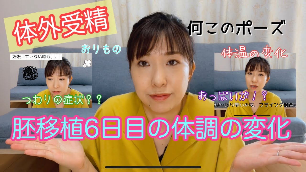 2人目不妊 不妊治療 体外受精の経過報告 胚移植6日目の体調の変化についてお話しします 妊活vlog Youtube