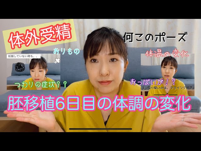 2人目不妊 不妊治療 体外受精の経過報告 胚移植6日目の体調の変化についてお話しします 妊活vlog Youtube