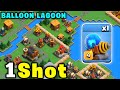 One Shot Max Balloon Lagoon in Clan Capital - Clash of clans