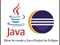 How to create a Java Project in Eclipse