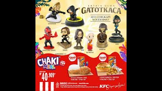 SATRIA DEWA GATOT KACA Mainan Chaki Meal KFC Indonesia Juli 2022