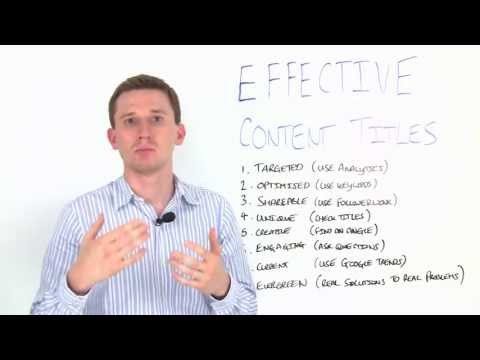 How To Write Effective Content Titles