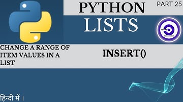 Python - Change List Items tutorial in Hind@arvindprogramming