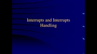 What is an Interrupt?? | Interrupt Handling in OS