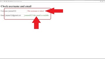 Username/Email is available/taken (Realtime) using AJAX