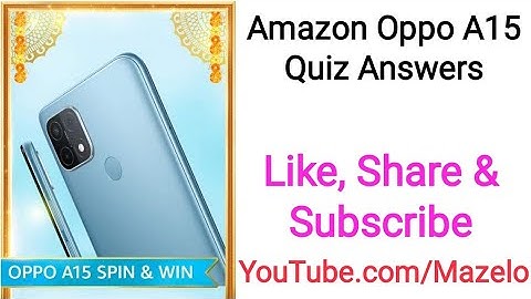 Amazon Oppo A15 Spin And Win Quiz Answers Today | 7 October 2020 | Win ₹7,000 as Amazon Pay Balance