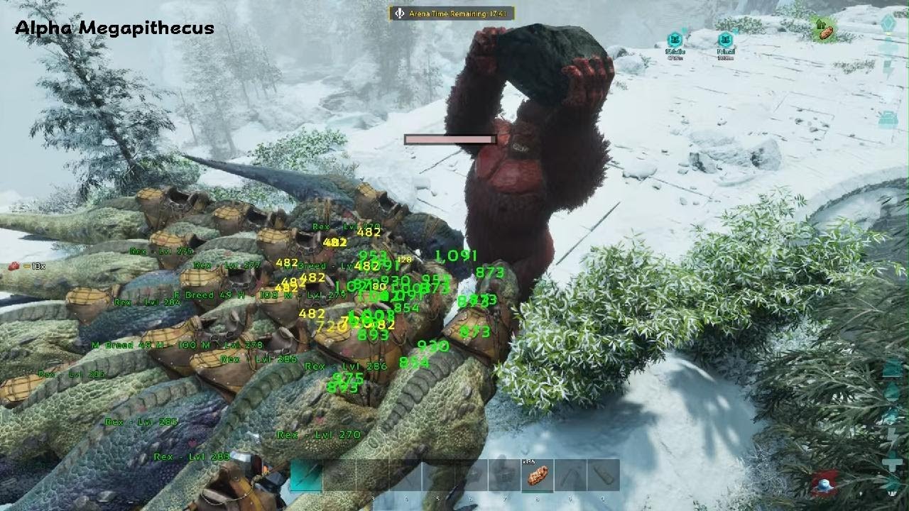 Ark Survival Ascended - Alpha Megapithecus - Boss fight - YouTube