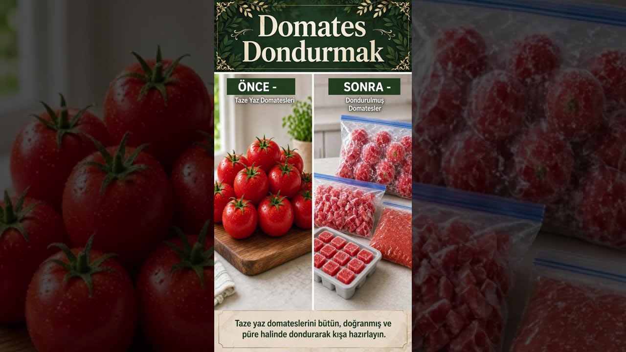 Domatesi Kışa Saklamanın 3 Pratik Yolu! İsrafı Önleyin, Lezzeti Koruyun #yemek #tarif #domates