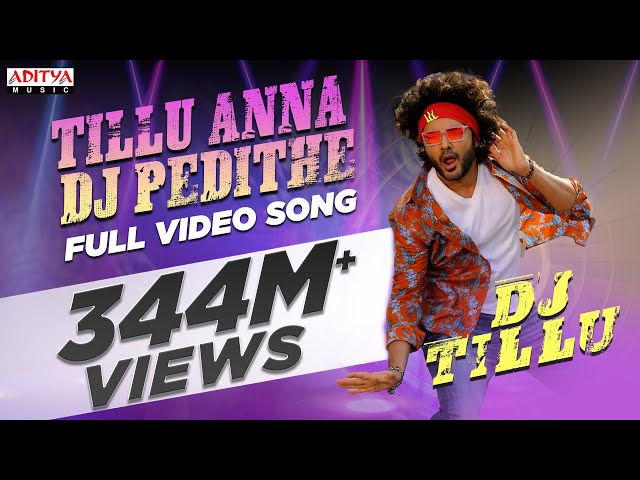 #TilluAnnaDJPedithe Full Video Song |DJ Tillu Songs |Siddu ,Neha Shetty |Vimal Krishna |Ram Miriyala class=