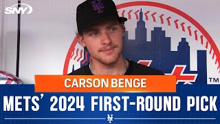 Mets' 2024 first-round pick Carson Benge on getting drafted, first time visiting New York | SNY