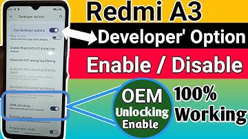 Redmi A3 developer option enable // usb debugging enable