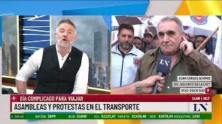 Asambleas Y Protestas En El Transporte; El Testimonio Del Secretario De La Catt, Juan Carlos Schmid