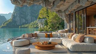 Soft Morning Jazz In Calm Bay | Relieve Stress With Slow Seaside Jazz Music In Luxury Living Room screenshot 3