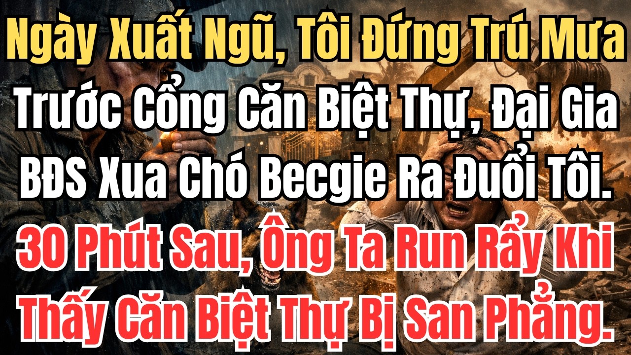 Ngày Xuất Ngũ, Tôi Đứng Trú Mưa Trước Cổng Căn Biệt Thự, Đại Gia Bất Động Sản Xua Chó Becgie Ra ...