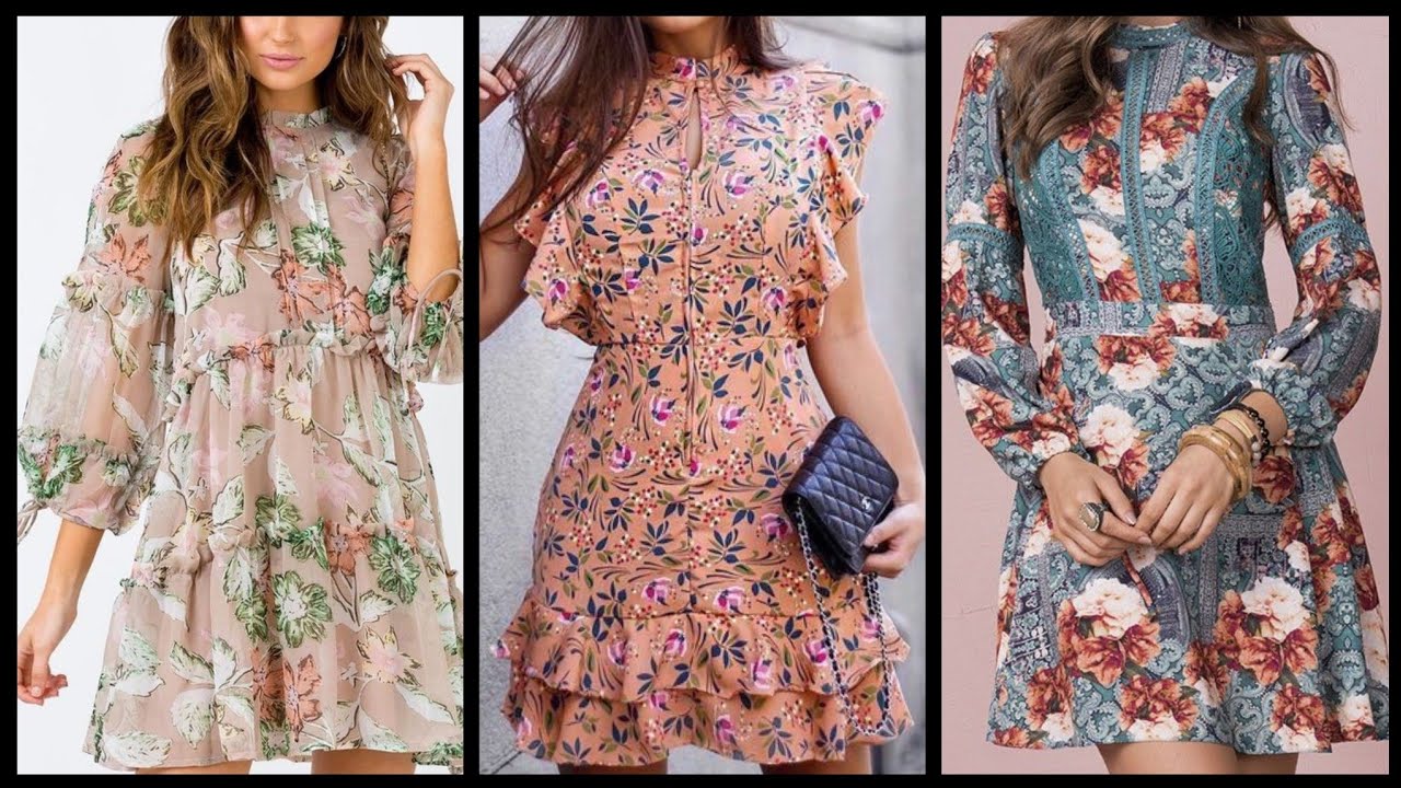 gorgeous Floral frock dresses styles with attractive colours and flower ...