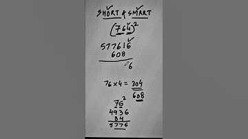 Squaring 764 in 7 Seconds II Vedic Maths Short Trick II Find Square of 3-Digit Number #youtubeshorts