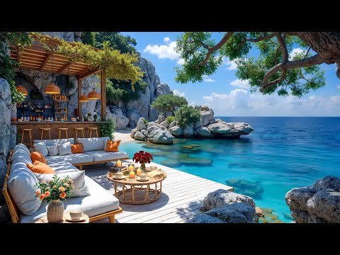 Seaside Cafe Ambience With Happy Morning Jazz Relaxing Bossa Nova Music For Work Study