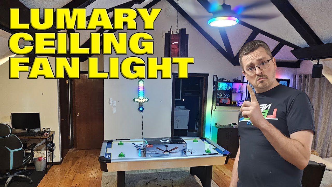 Smart RGB Ceiling Fan Install | Lumary Fan Light Full Review + Setup ...