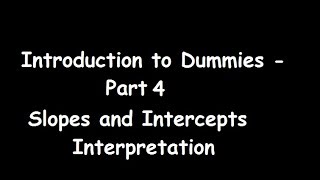 Famous Dummy Variables - Part 4 - Slopes and Intercept Wealth