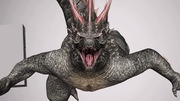 Evolved Godzilla does the hollow earth blast | blender