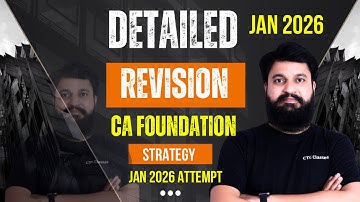 Detailed Revision Strategy - CA Foundation Jan 2026 I CA Foundation Jan 2026 Revision Planner
