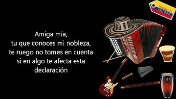 Amiga mia Los Embajadores Del Vallenato Letra