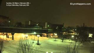 Central Square Lynn in the snow Time Lapse