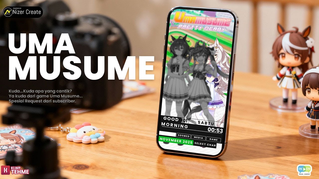 FREE‼️YANG LAGI RAME NI GAME WIFUE KUDA | UMA MUSUME THEME - KLWP Setup 
