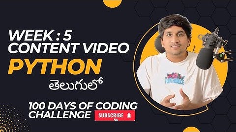 Python Mastery Week: Unlocking the Fundamentals | 100 Days of Coding Challenge