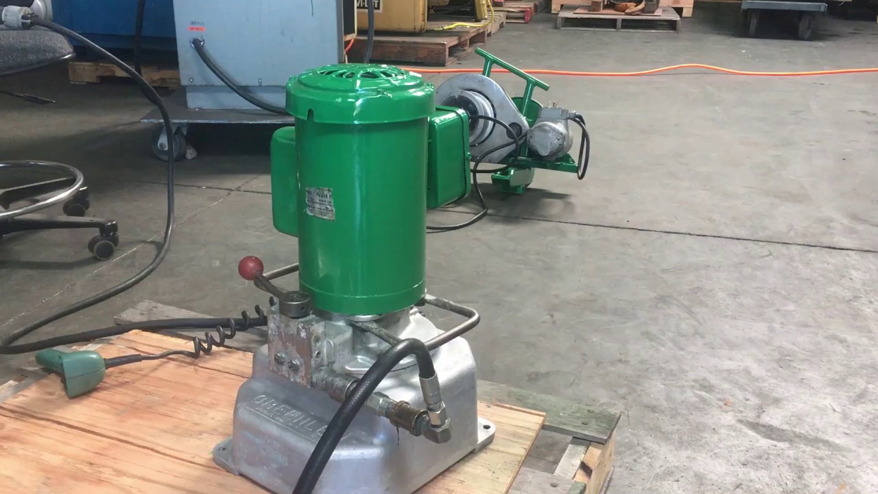 Greenlee 960 Hydraulic Power Pump for bender or knock out kits YouTube
