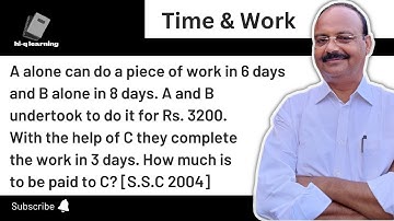 A alone can do a piece of work in 6 days and B alone in 8 days. A and B undertook to do it for ₹3200
