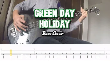 Green Day-Holiday Bass Cover (Tabs in video)