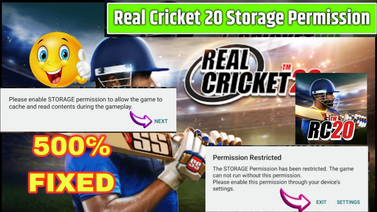Real Cricket 3D Storage permission SOLVED 100℅ 😏||Permission Restricted Solved RC 20