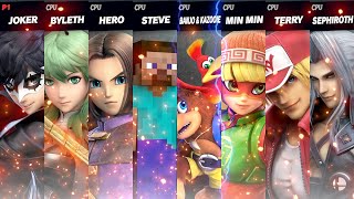 SSBU - Battle of 2021 [Joker, Byleth, Hero, Steve VS. Banjo \& Kazooie, Min Min, Terry, Sephiroth]