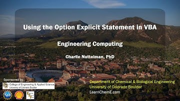 Using the Option Explicit Statement in VBA