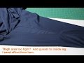 Add gusset inside leg trousers