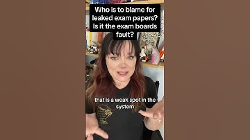 Who is to blame for leaked exam papers? Is it the exam boards fault? #alevelrevision #alevels2023 #a