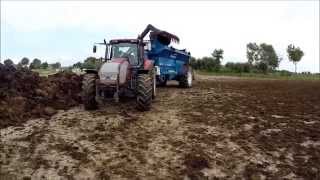 Valtra T130 and GT Bunning spreading manure (GoPro Hero3+)