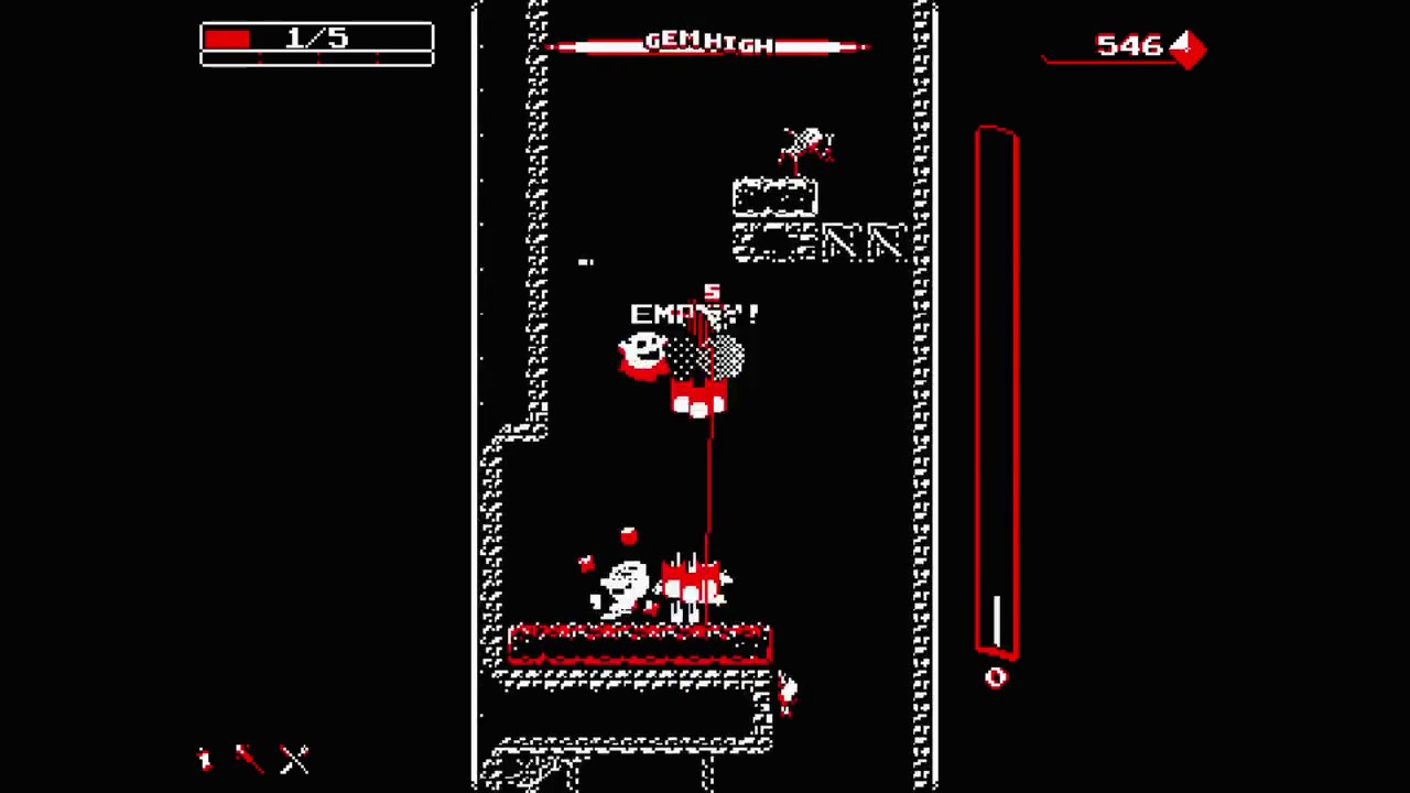 Downwell (PSVita) Gameplay - 1st Attempt