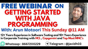 Webinar - Getting Started with Java Programming