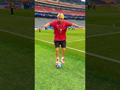 Who Can Stand On The Ball The Longest?⚽️ #fifaworldcup #ad