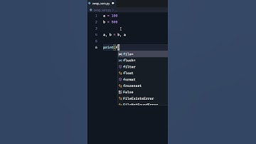 Quick Python Tip: Swap Variables Without Using Extra Variables ɷ◡ɷ #shorts