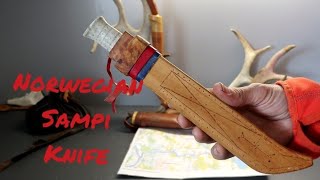 Old Norwegian Saami knife, with a wooden sheath.