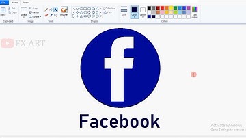 How To Draw Facebook Logo in Ms Paint |   Drawing Facebook In Computer Very easy