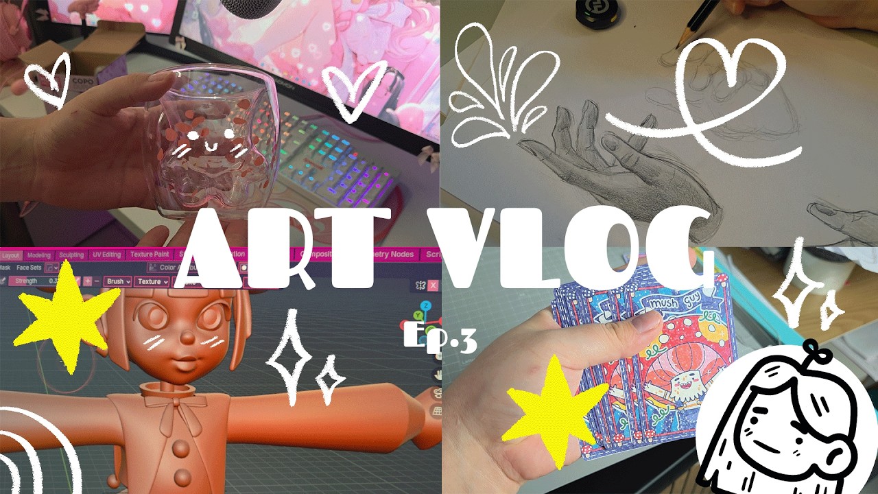 Vlog de Arte ep.3 ★ Cansando de desenhar e indo modelar (eu trabalho como modeladora) ★